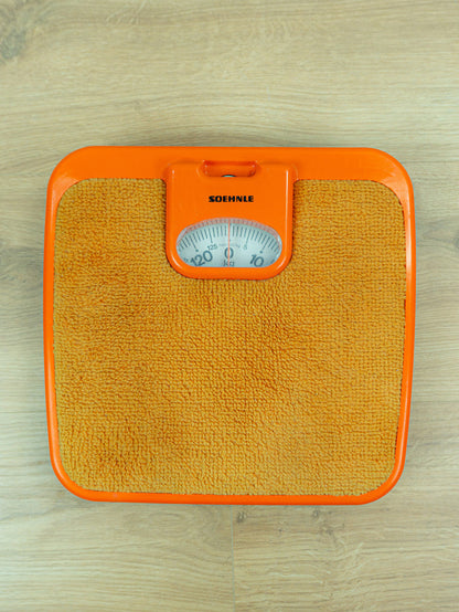 ORANGE 70s Midcentury Mechanical BATHROOM SCALE By Soehnle Westgermany
