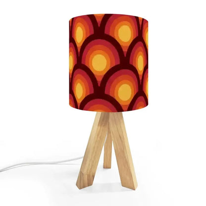 Orange Red Retro Midcentury Tripod Table Lamp – Smart LED Bedside Light - US Plug - retro table lamps