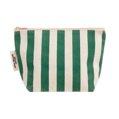 Organic Cotton Stripe Zipper Bag