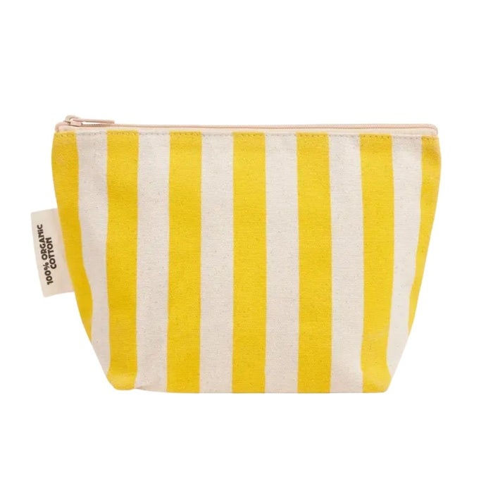 Organic Cotton Stripe Zipper Bag