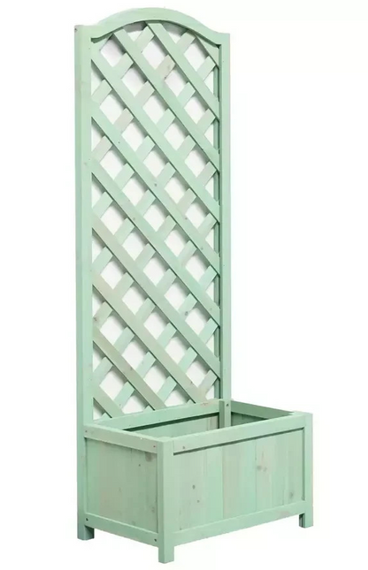 Original And Home Straight Lattice Planter Green | Outdoor Garden Plant Pot Trel