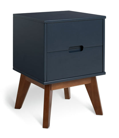 Pimlico 2 Drawer Bedside Table - Blue | Small storage nightstand