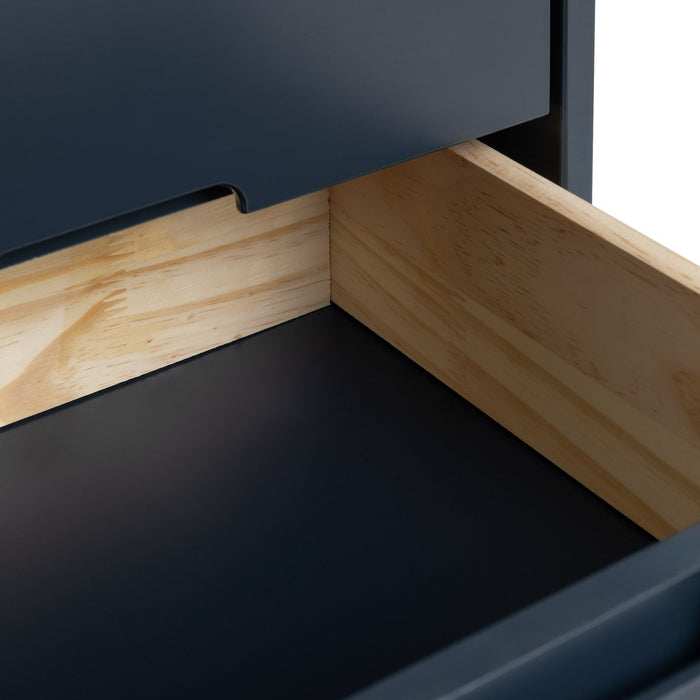 Pimlico 2 Drawer Bedside Table - Blue | Small storage nightstand