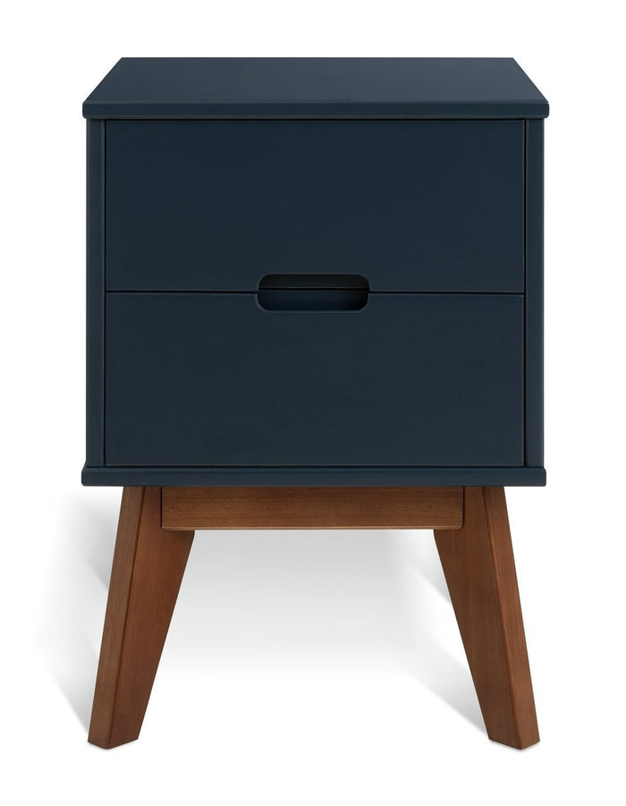 Pimlico 2 Drawer Bedside Table - Blue | Small storage nightstand