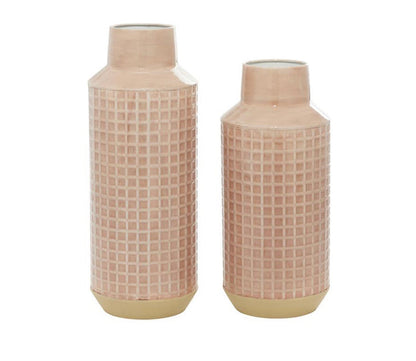 PINK METAL VASE