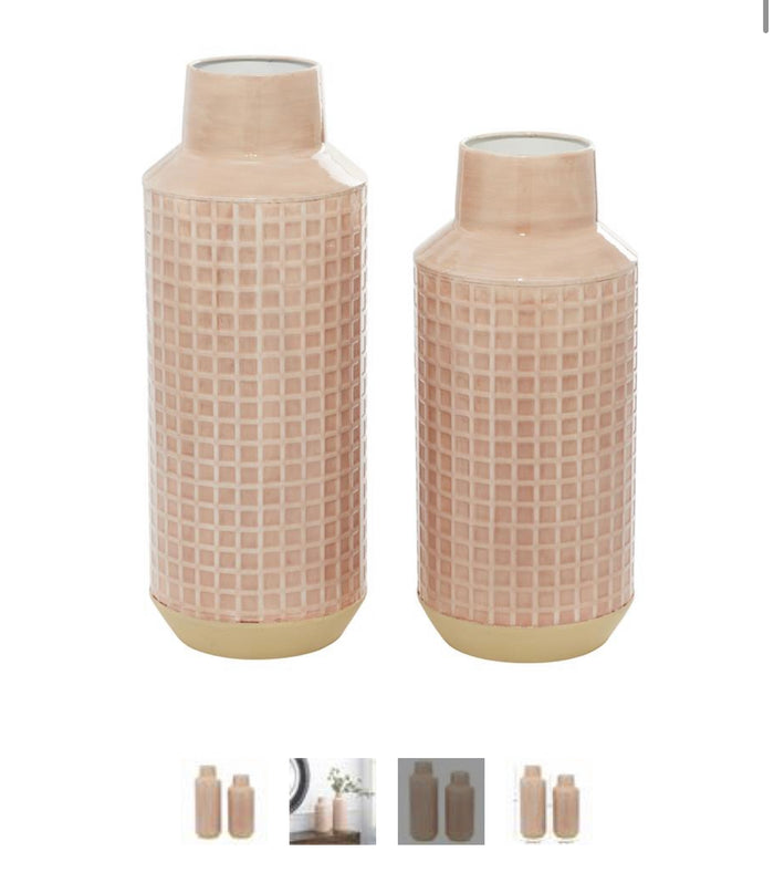 PINK METAL VASE