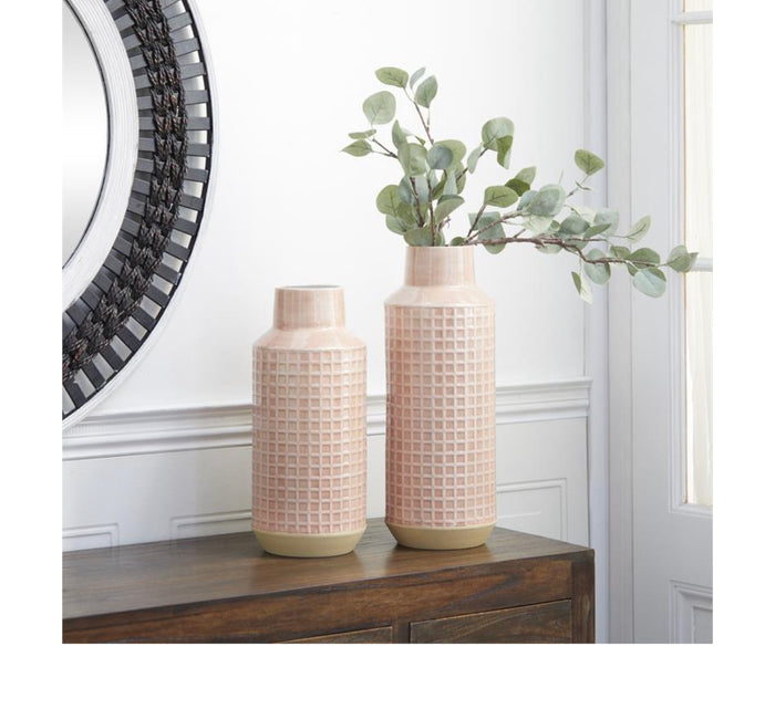 PINK METAL VASE