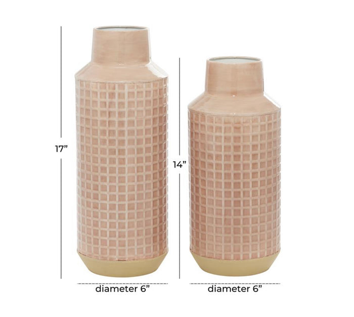 PINK METAL VASE