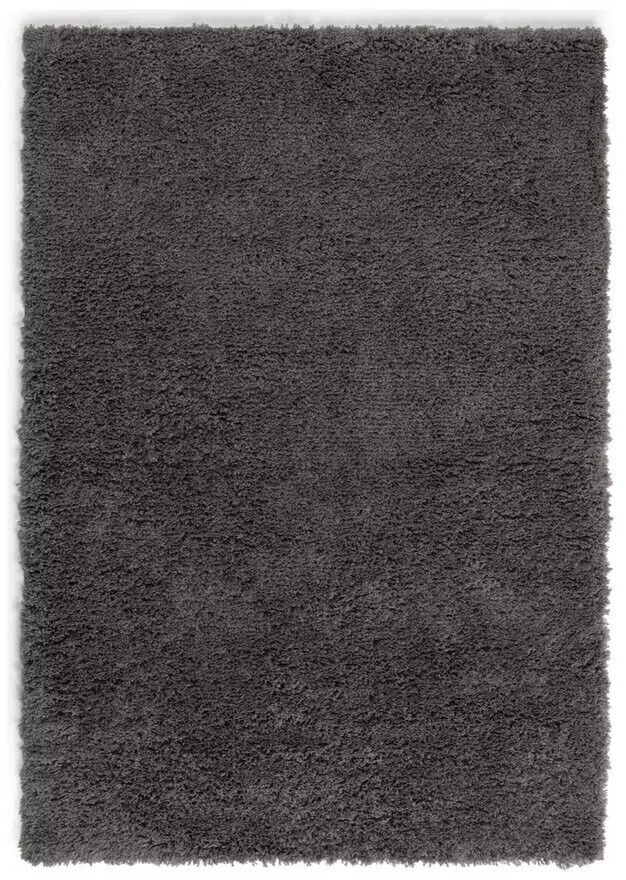 Recycled Cosy Plain Shaggy Rug - 160x230cm - Grey | Soft Living Carpet