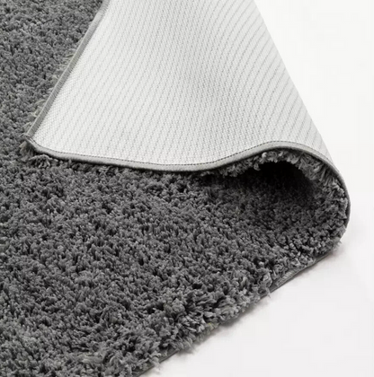 Recycled Cosy Plain Shaggy Rug - 160x230cm - Grey | Soft Living Carpet