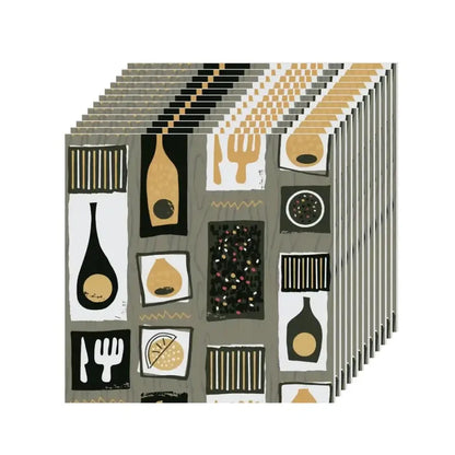 Retro 50s 60s Atomic Kitchen Wall Panel Kit: Waterproof Stick & Peel Tiles - retro wallpaper