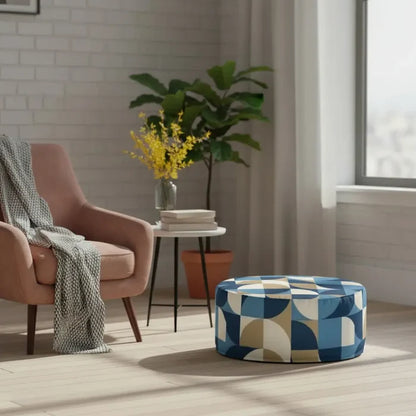 Retro 60s Inflatable Midcentury Modern Ottoman Footstool Seat - pouf