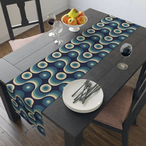 Retro 60s Table Runner in 2 Sizes - Midcentury Modern Home Decor - retro ads