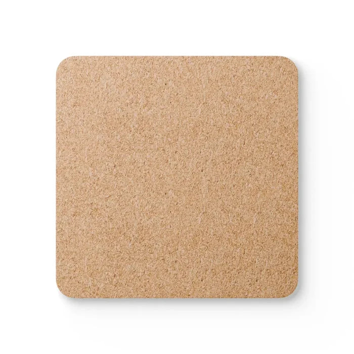 Retro 70s Corkwood Coaster Set | Midcentury Home Decor Orange Red - retro coaster