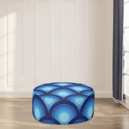 Retro 70s Inflatable Ottoman – Midcentury Modern Portable Foot Stool - pouf