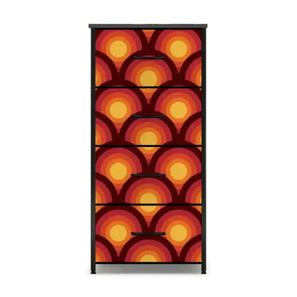 Retro 70s Midcentury 4-Drawer Dresser – Lightweight Storage Unit - retro dresser