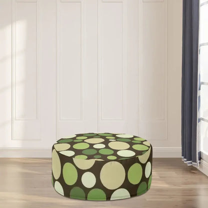 Retro Bubble Pattern Lounge Seat Footstool – Midcentury Modern Ottoman - pouf