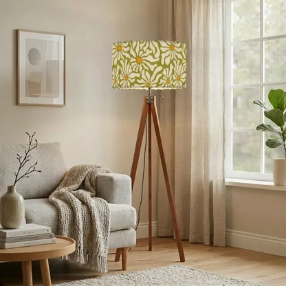 Retro Daisy Blackout Curtains: 70s Midcentury Modern Multi Sizes Drapes - retro curtains