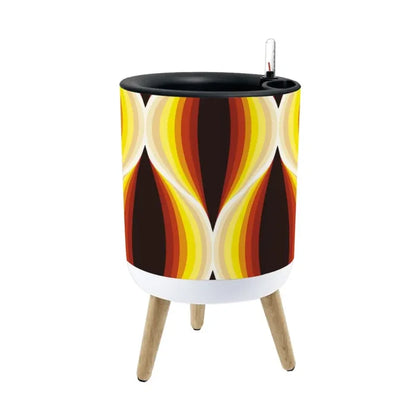Retro Flower Pot - 70s Midcentury Scandi Style Plant Pot with Wooden Legs - retro plant pot