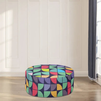 Retro Inflatable Footstool – 70s Midcentury Modern Ottoman - pouf