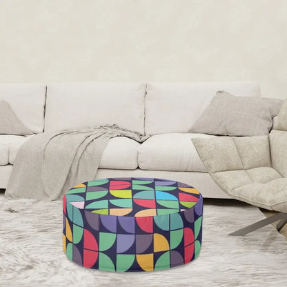 Retro Inflatable Footstool – 70s Midcentury Modern Ottoman - pouf