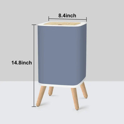 Retro Nordic Square Small Trash Can with Lid pale blue taupe - One Size - retro tash cans