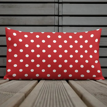 RETRO Red White POLKA DOTS Pillow Retro 50s 60s Mod Style Midcentury Decor - retro pillow