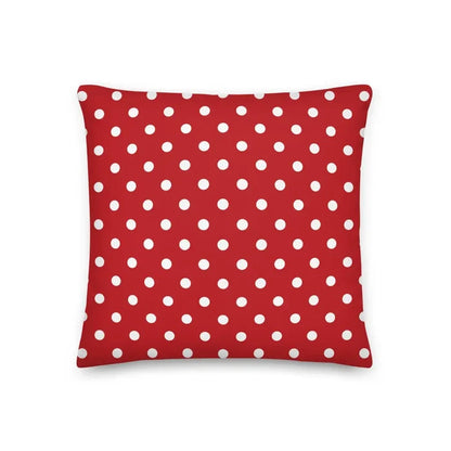 RETRO Red White POLKA DOTS Pillow Retro 50s 60s Mod Style Midcentury Decor - retro pillow