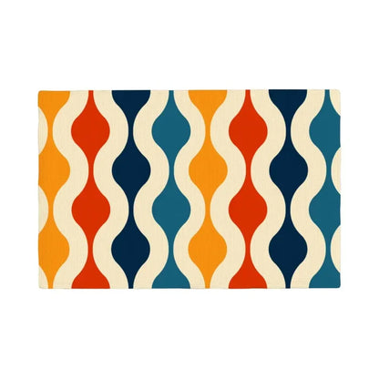 Reversible Midcentury Placemats – Double Sided Reusable Table Mats - 4 Pcs - Home Accessories