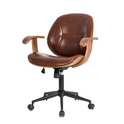 Russet PU Leather Adjustable Swivel Desk Chair/Task Chair