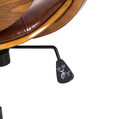Russet PU Leather Adjustable Swivel Desk Chair/Task Chair