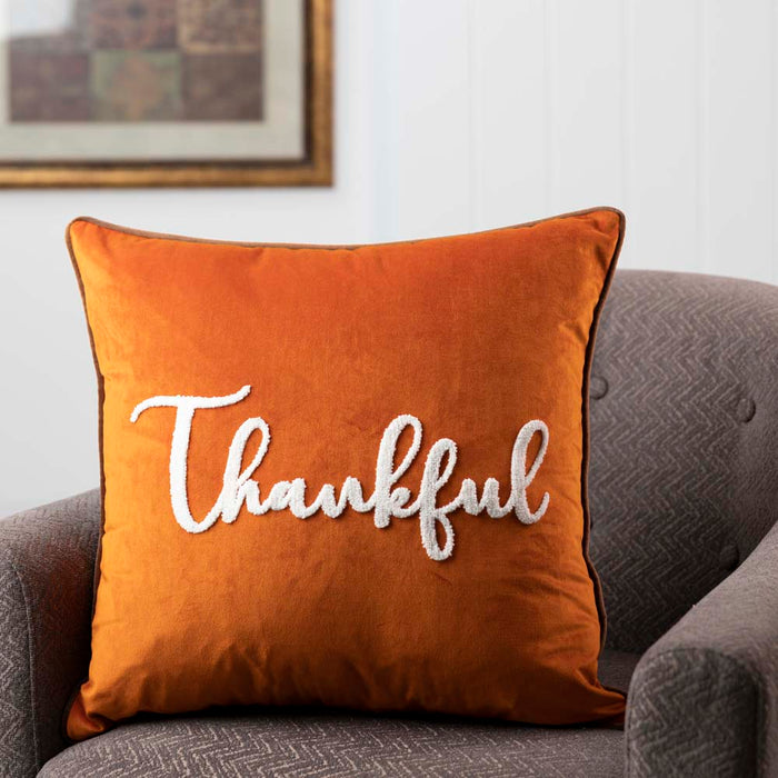 Set of 2 Velvet Pillow Cover with Word