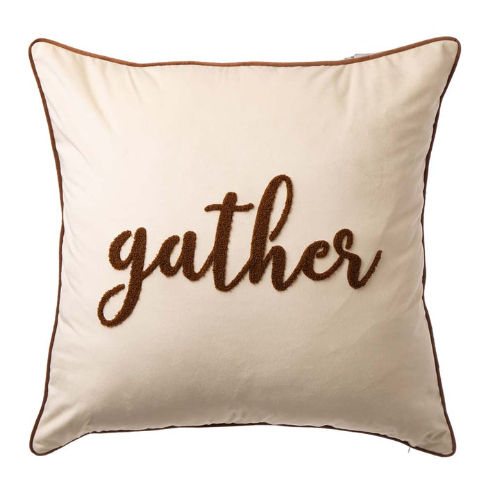 Set of 2 Velvet Pillow Cover with Word