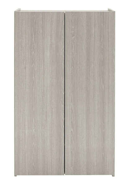 Seville 2 Door Shoe Storage Cabinet - Grey & Oak (B Grade)