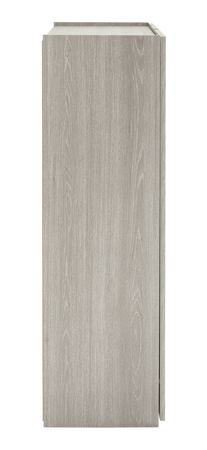 Seville 2 Door Shoe Storage Cabinet - Grey & Oak (B Grade)