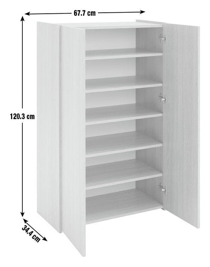 Seville 2 Door Shoe Storage Cabinet - Oak ( B Grade 54818- 54819 )