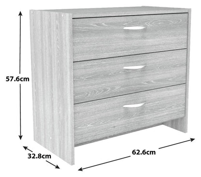 Seville 2 Piece 1 Door Wardrobe Set - Grey & Oak