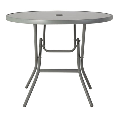 Sicily Garden Table and Parasol Set (No Chairs) - Grey