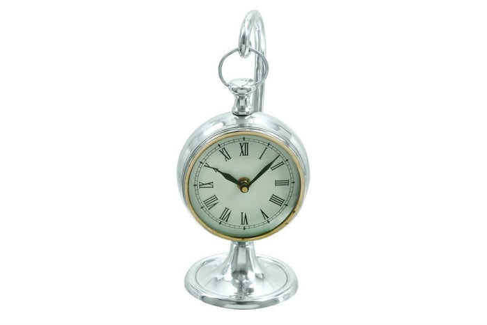 SILVER ALUMINUM PENDULUM CLOCK