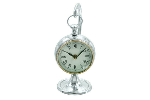 SILVER ALUMINUM PENDULUM CLOCK