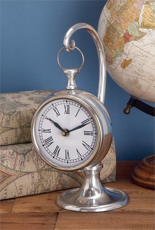 SILVER ALUMINUM PENDULUM CLOCK