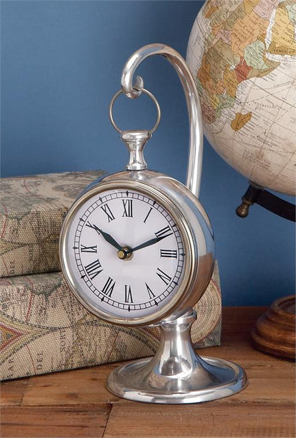 SILVER ALUMINUM PENDULUM CLOCK