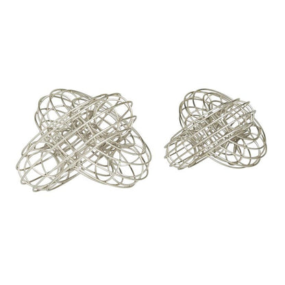 SILVER METAL CHAIN WIRE SCULPTURE