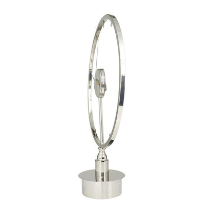 SILVER STAINLESS STEEL LARGE OPEN FRAME CLOCK