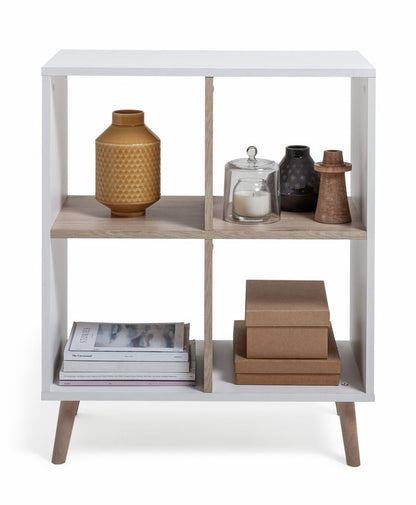 Skandi Deep Shelving Unit - White & Oak | Functional Fabulous Storage Space