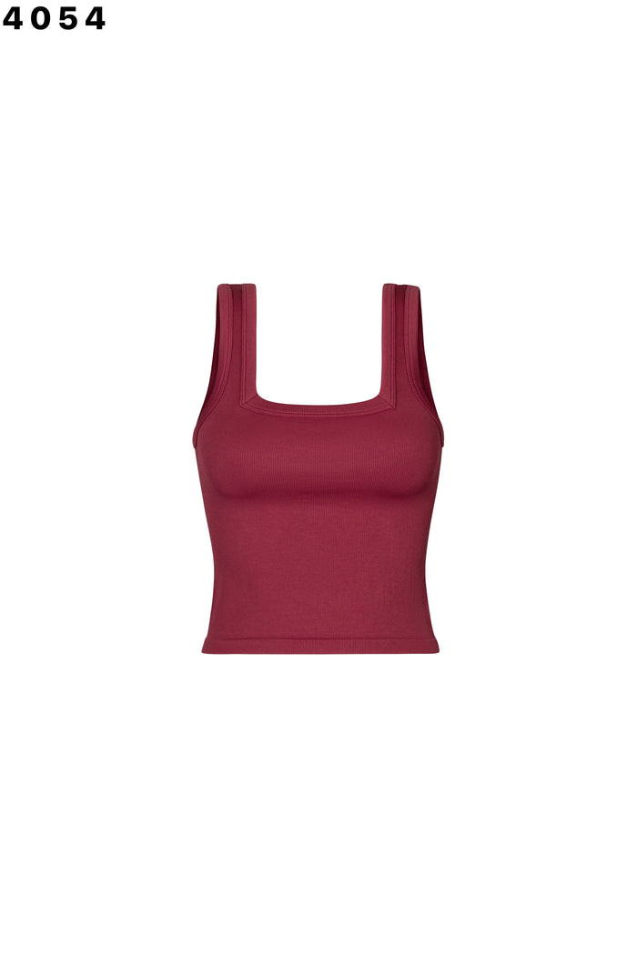 SQUARE NECK CROP RIB TANK