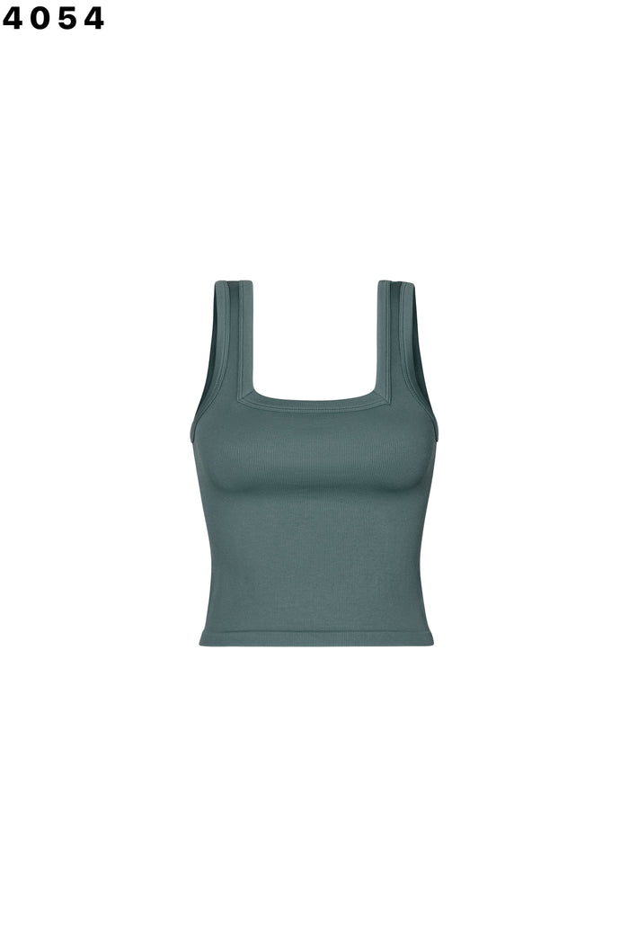 SQUARE NECK CROP RIB TANK