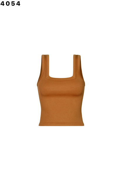 SQUARE NECK CROP RIB TANK