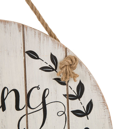 Thanksgiving Wall Decorations Farmhouse Wooden Wall Decorative Sign Round Hanging Thanksgiving Wall Art