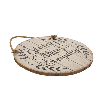 Thanksgiving Wall Decorations Farmhouse Wooden Wall Decorative Sign Round Hanging Thanksgiving Wall Art